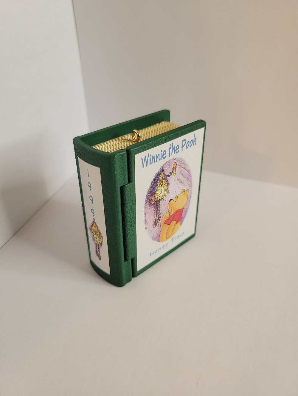Disney Winnie the Pooh Green and Gold Book Ornament